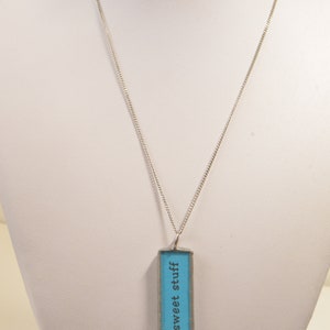 Vintage Sterling Silver Sweet Stuff Lollipop Pendant Necklace