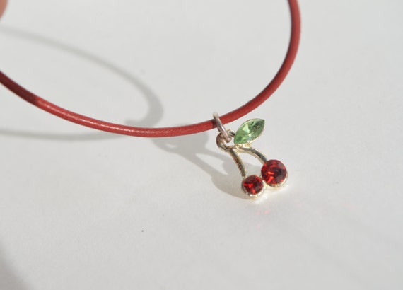 Vintage Sterling Silver 925 Faceted Red Ruby Gree… - image 3