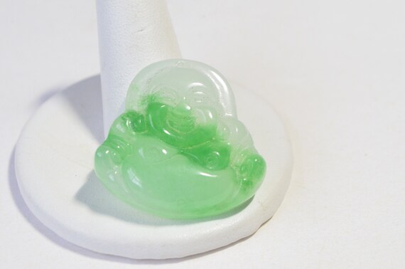 Vintage Hand Carved Natural Genuine Translucent G… - image 5