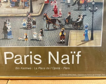 Vintage Japan Bin Kashiwa Print Paris Naïf La Place De I'opera
