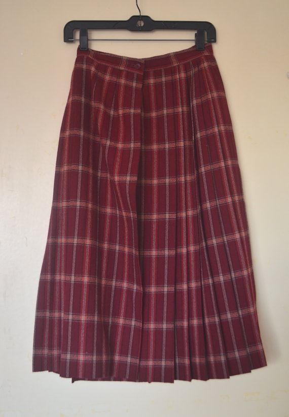 Vintage Luba 100% Heavy Wool Burgundy Red Black Tw