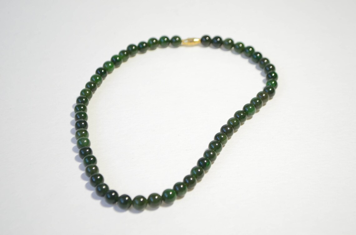 Vintage Natural Genuine Spinach Green Nephrite Jade Jadeite Etsy