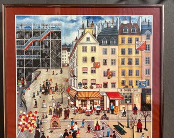Vintage Japan Bin Kashiwa Print Paris Naïf Plateau Beaubourg
