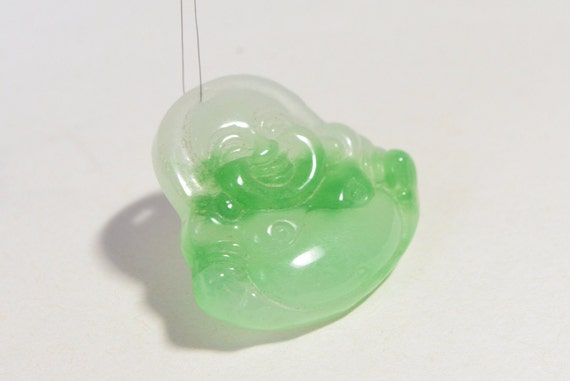 Vintage Hand Carved Natural Genuine Translucent G… - image 8