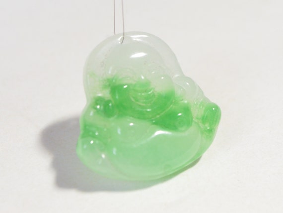 Vintage Hand Carved Natural Genuine Translucent G… - image 9