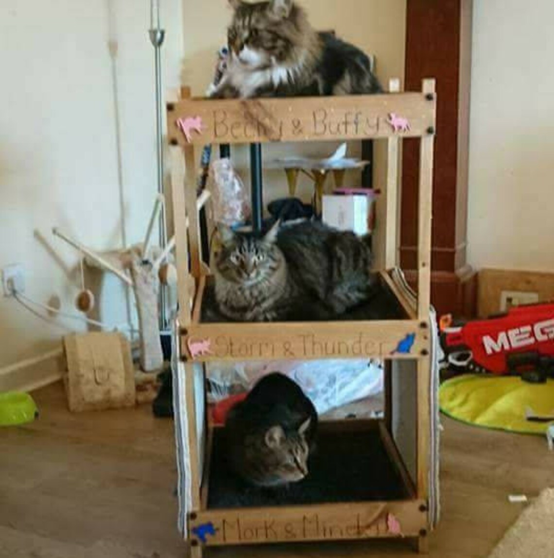Cat Bunk Bed Super Bunk for 6 Cats Etsy UK