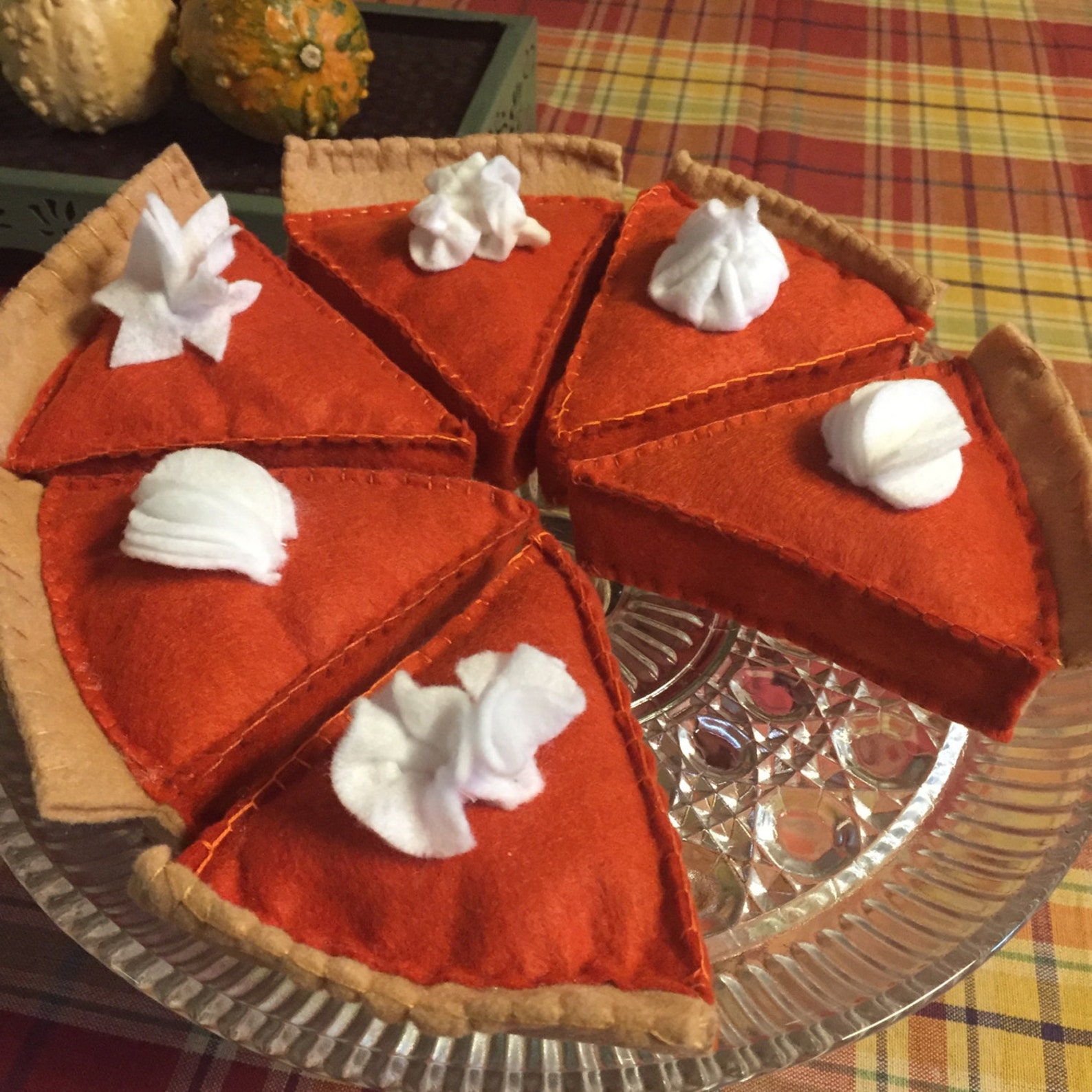 Felt Food. Felt Pumpkin Pie Slice. Pumpkin Pie. Kids Baking. Etsy