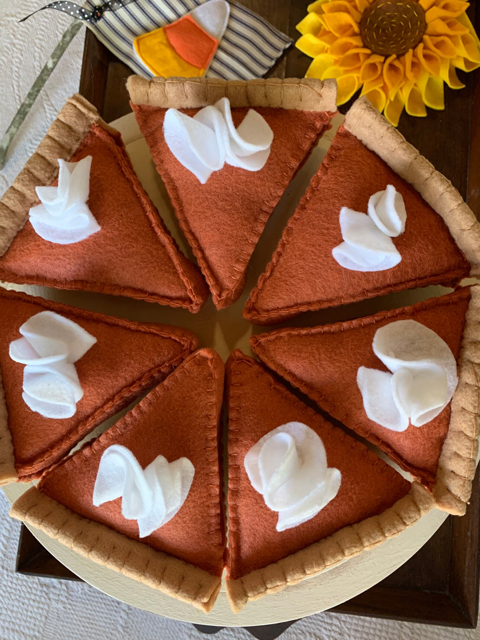 Felt Food. Felt Pumpkin Pie Slice. Pumpkin Pie. Kids Baking. Etsy