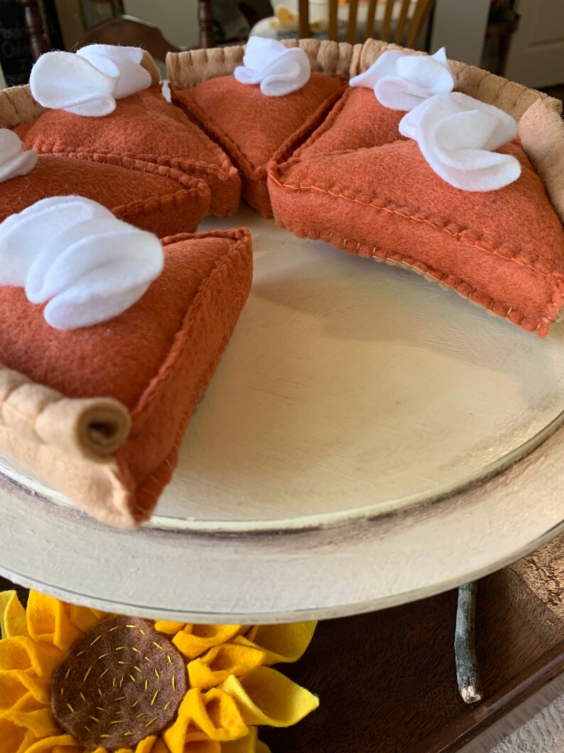 Felt Food. Felt Pumpkin Pie Slice. Pumpkin Pie. Kids Baking. Etsy