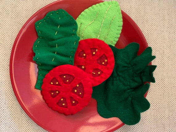Felt Lettuce Felt Tomato Felt Sandwich Toppings Felt Salad Etsy