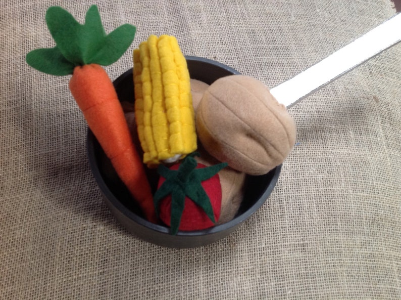 Felt potato. Felt food for play kitchens. Etsy