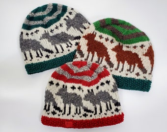 FÜCHSE Mütze Strickanleitung Fair Isle ToQUEe Strickanleitung PDF ANLEITUNG Stranded Colorwork Winter-Mütze ANLEITUNG Kind Teenager Erwachsener