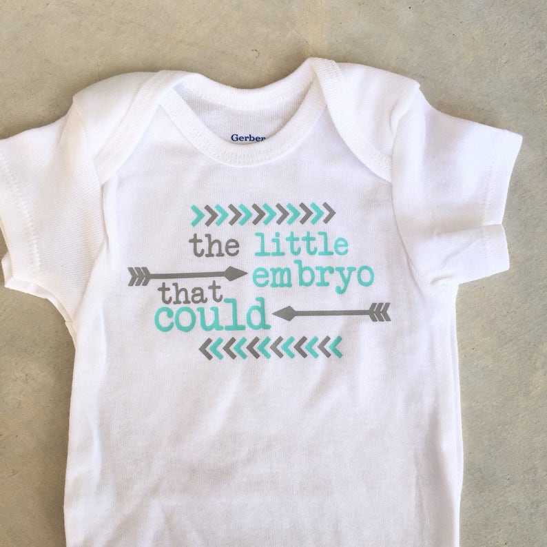 onesie set IVF shirt IVF baby onesies shirts babygrows miracle baby onesies ivf child shirt baby shower gift