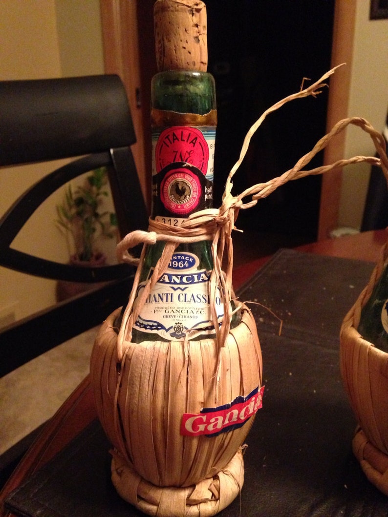 1964 Vintage Chianti Wine Bottles | Etsy