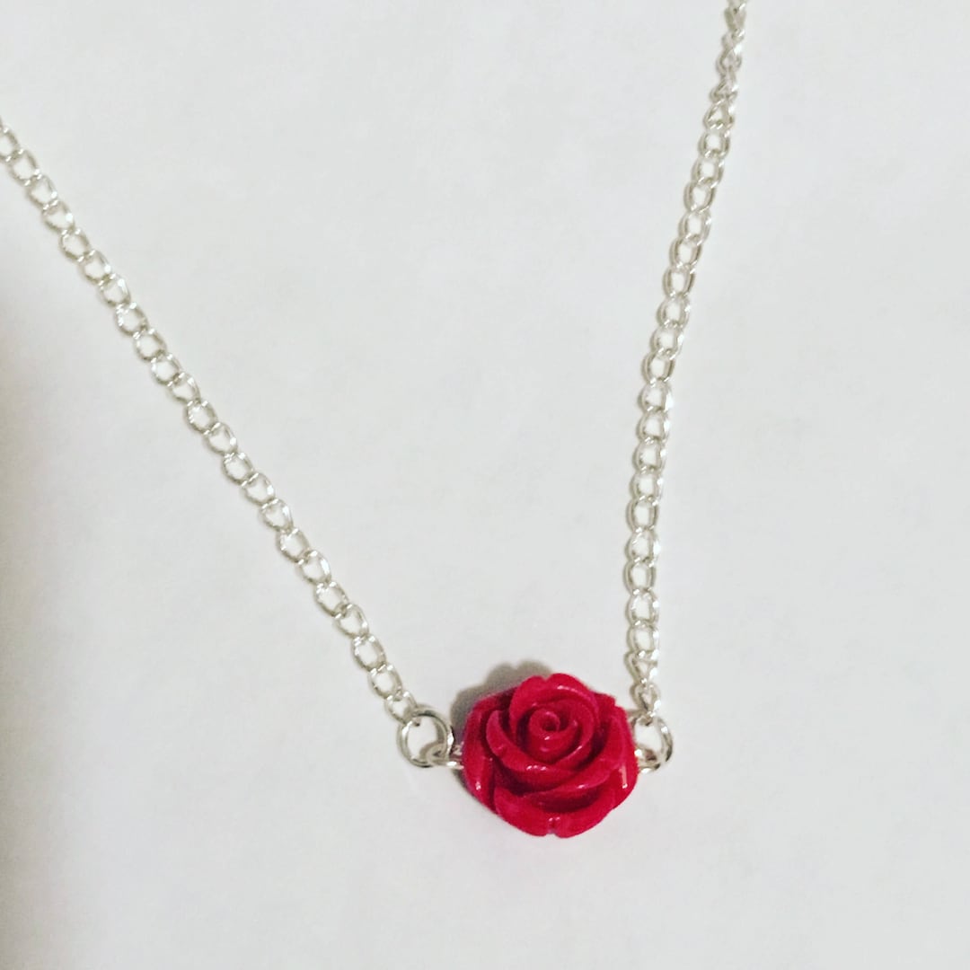 Forever Rose Necklace Etsy