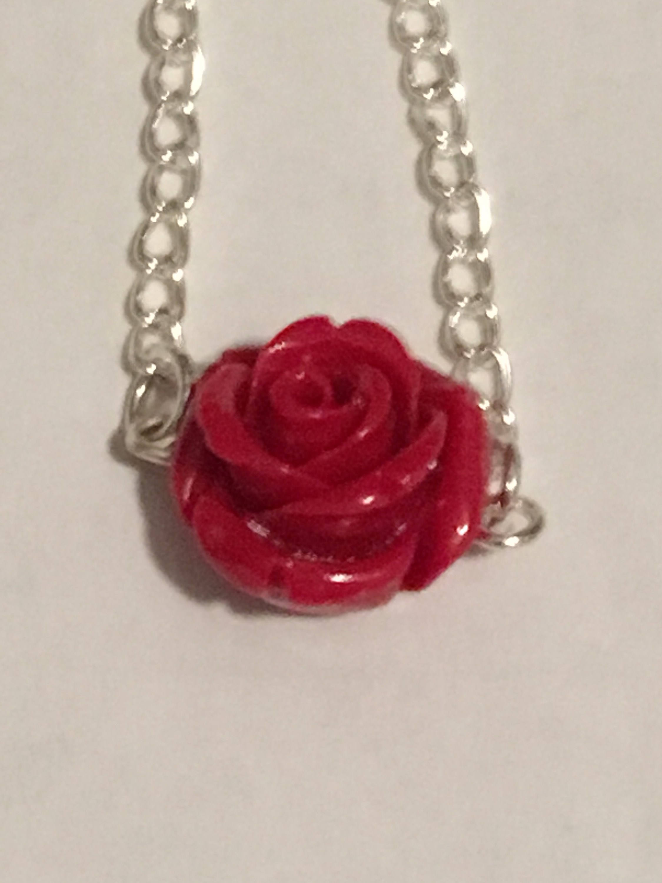 Forever Rose Necklace Etsy