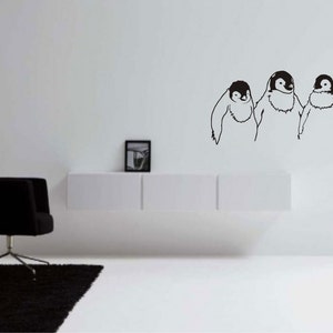 baby pinguïn trio vinyl sticker/sticker