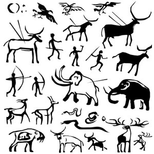 Cave Paintings Vinyl Wall  Laptop Decal Sticker