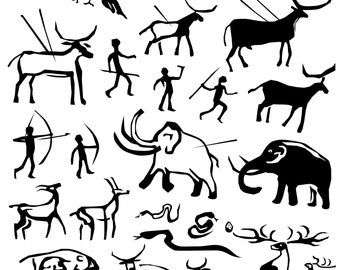 Cave Paintings Vinyl Wall  Laptop Decal Sticker