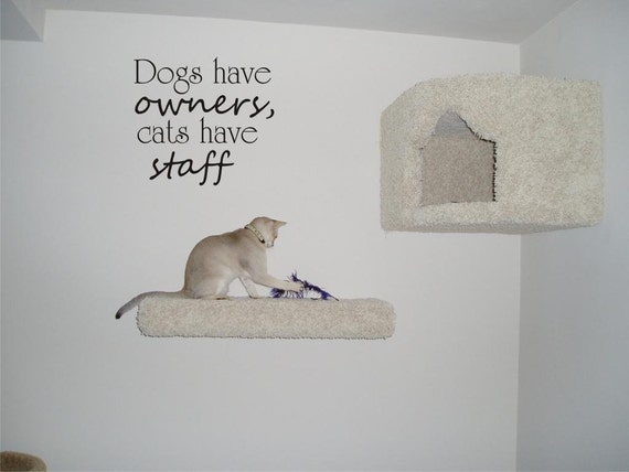 Design with Vinyl Top Selling Decals Dogs Have Owners Cats Have Staff Wall Art