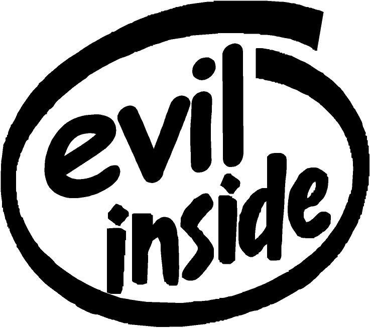 Evil Inside Vinyl Decal/sticker - Etsy