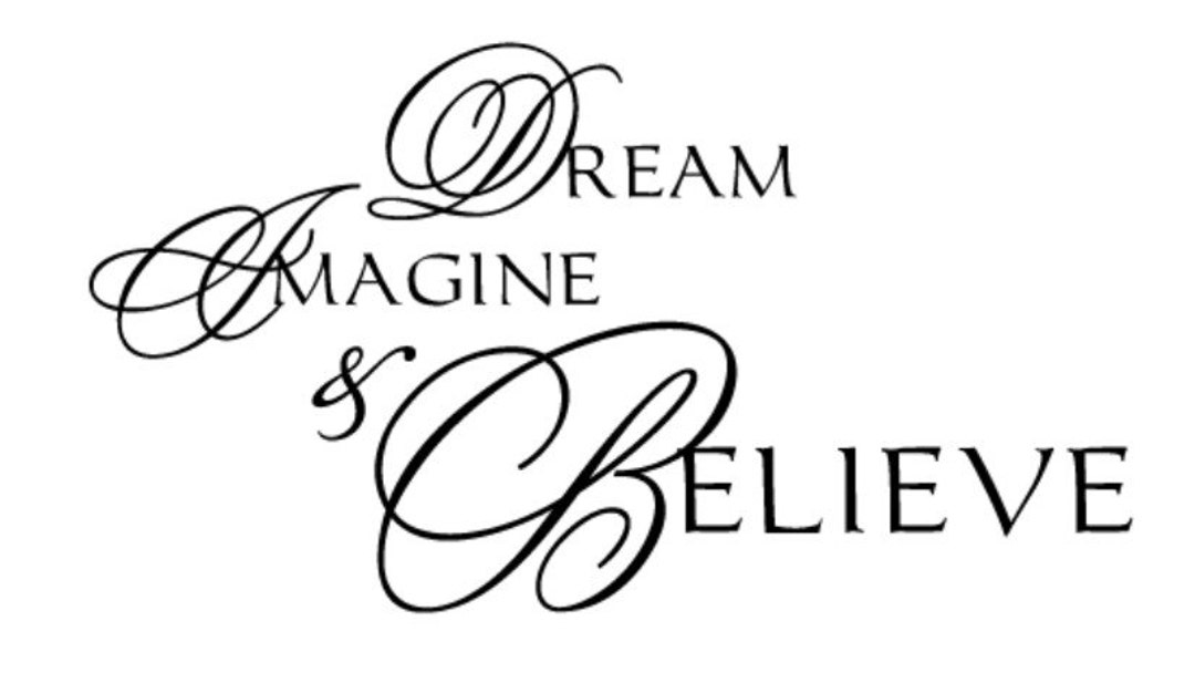 Dream Imagine Believe Vinyl Decal/sticker - Etsy