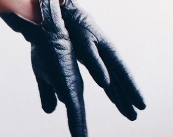Chic Vintage Black Faux Leather Driving Gloves - Noir Prep Minimalism