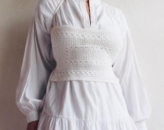 White blouse shirt dress / long sleeve pleated mini dress