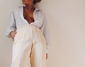 Yellow High Waisted Denim Jeans Vintage 90s Jeans Elastic Waist Mom Jeans pastel yellow High Waisted Pants