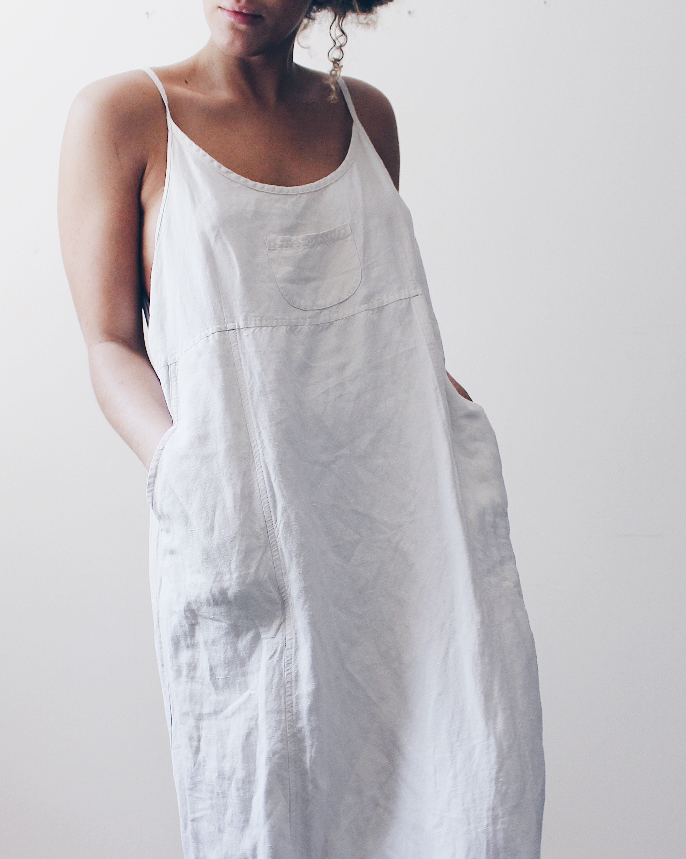 overall dress linen