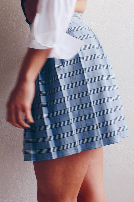 Dark Academia Plaid Pleated Mini Skirt - image 6