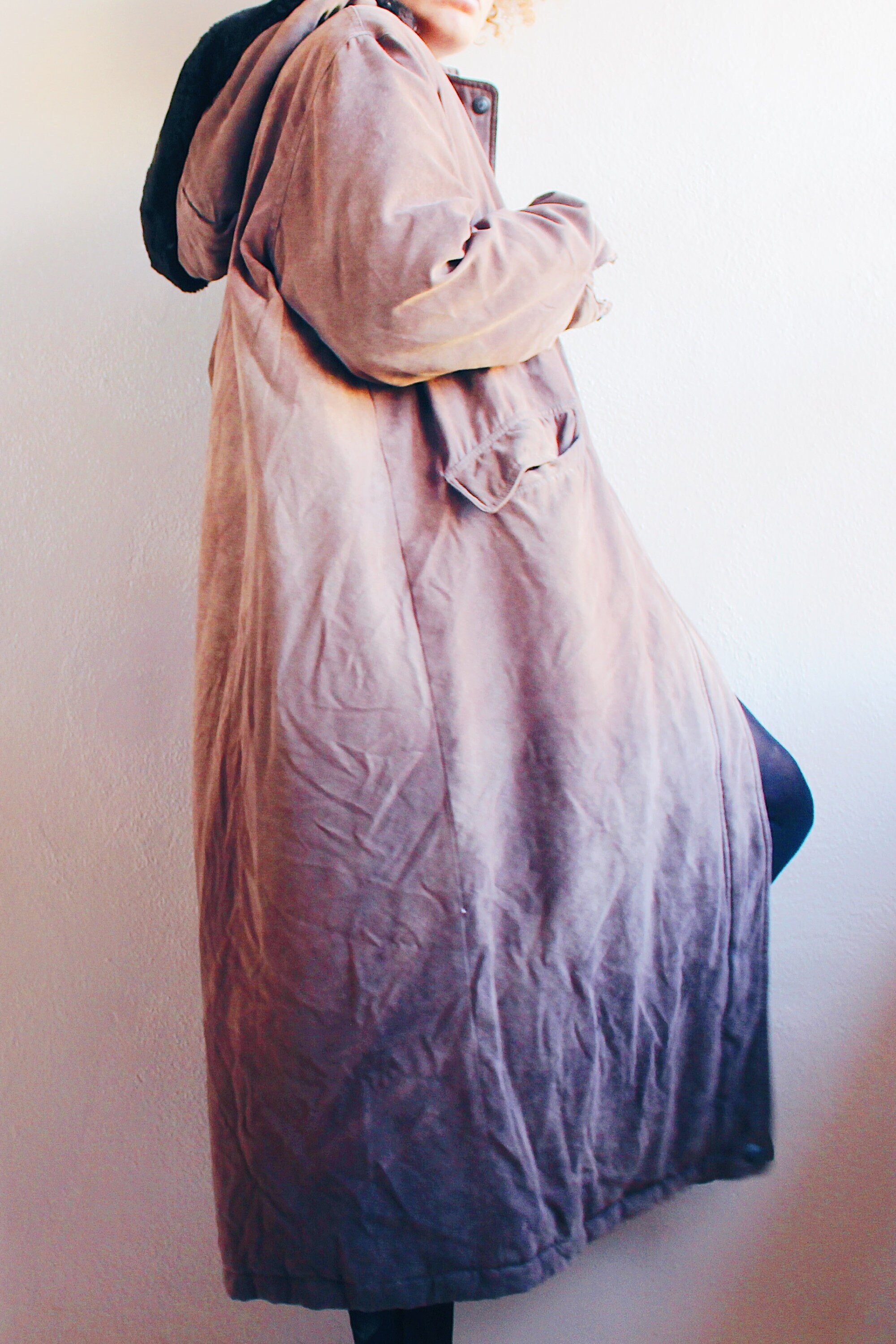 80s Quilted Long Coat - Etsy