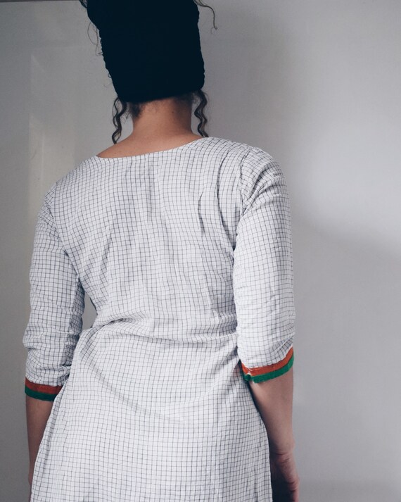 Embroidered Indian Dress, Vintage Embellished Kur… - image 2