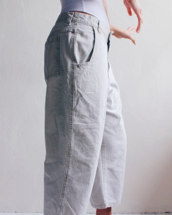 Khaki Cargo Capris / Vintage 90s Beige pants - image 6