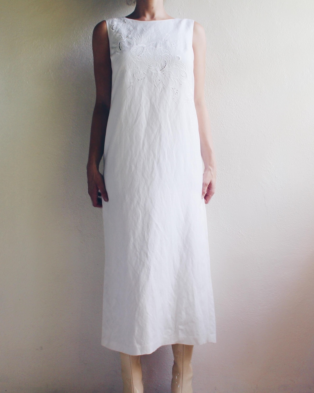 Country Road White Linen Wrap Dress NWT DNKT White Linen Maxi Dress Size L