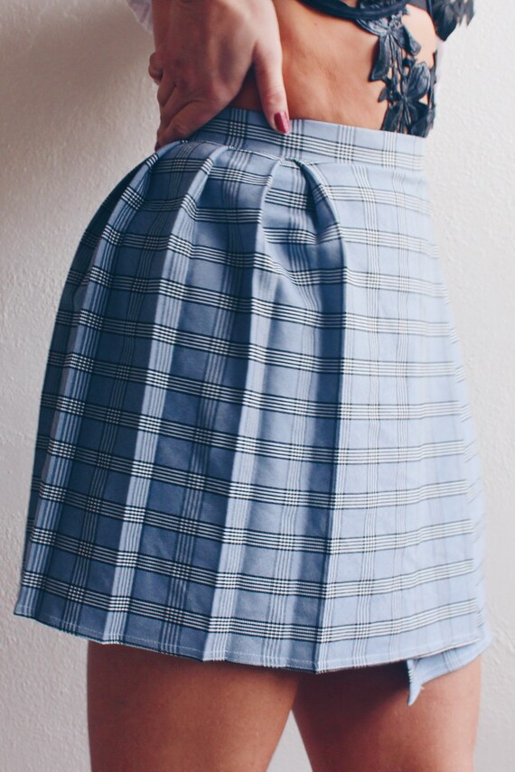 Dark Academia Plaid Pleated Mini Skirt - image 10