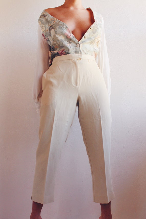 Light Yellow High Waisted Pants