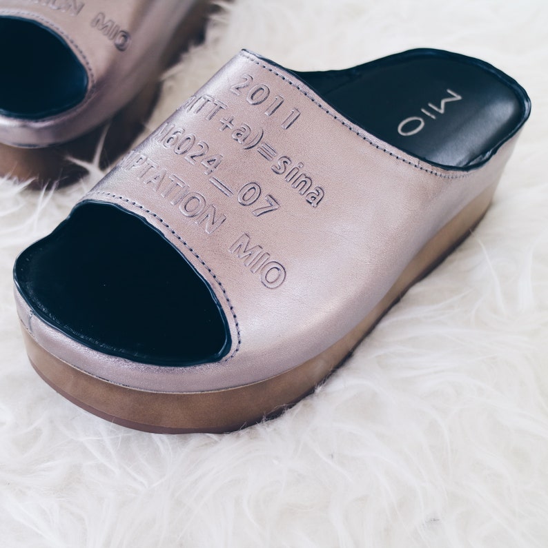 metallic platform shoes
