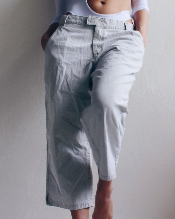 Khaki Cargo Capris / Vintage 90s Beige pants - image 2