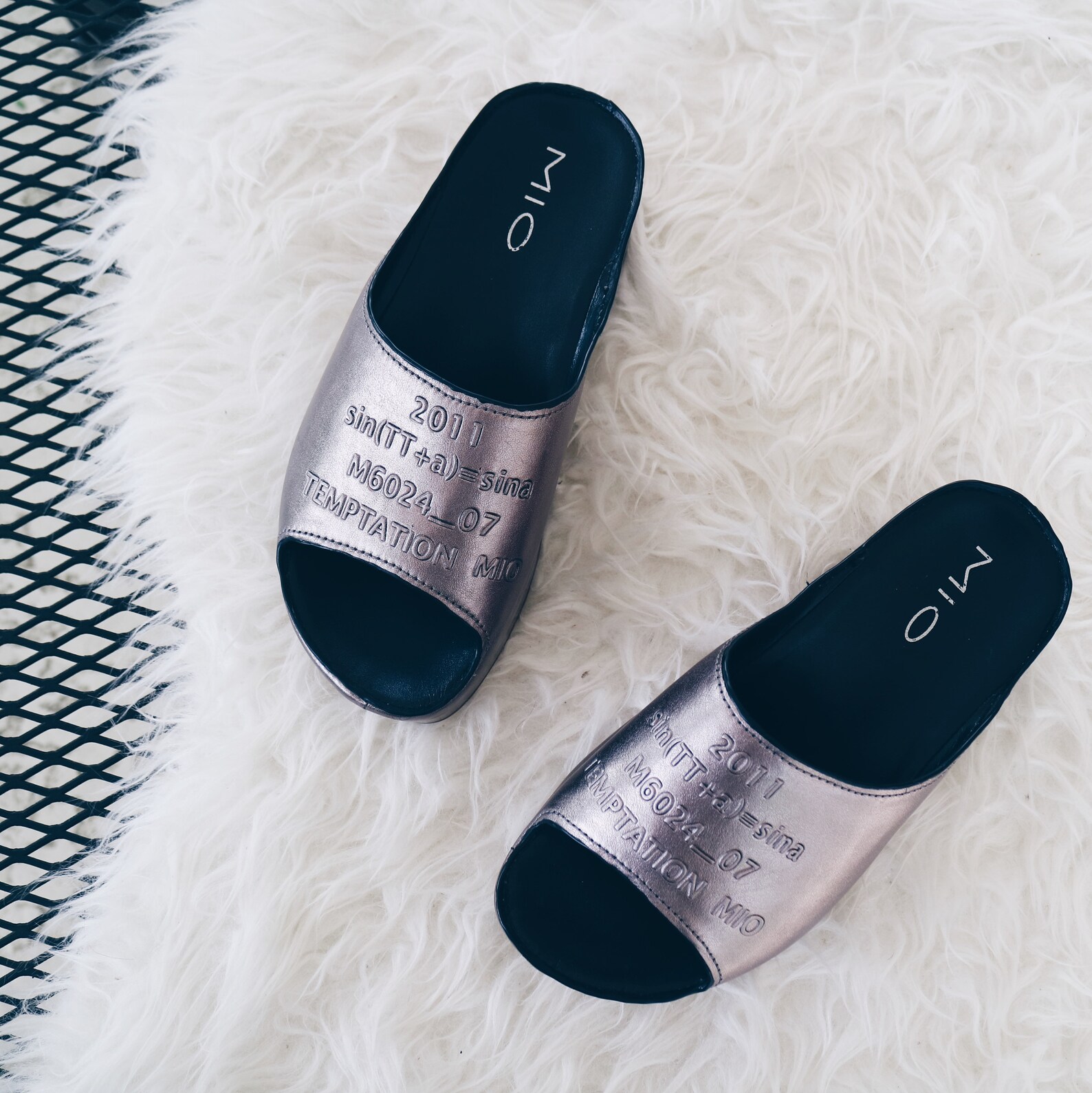 metallic platform shoes