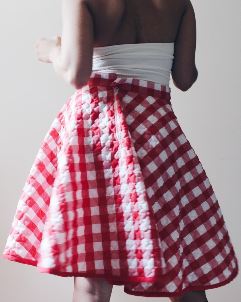 Catalina Skirt in Red and Blue Picnic