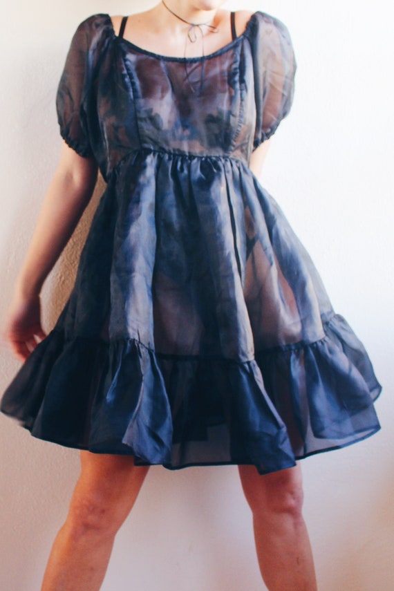 Enchanting Elegance: Shimmering Floral Babydoll Dress for Unforgettable Occasions