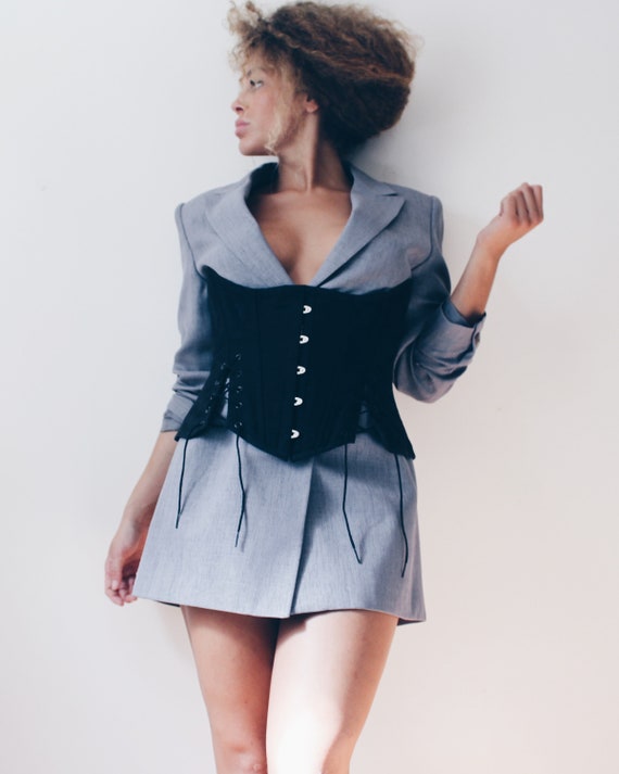 Gray Chic Oversized Blazer / Grey Long Blazer Dress / Long Flattering  Minimalist Suit Coat / 1980s Vintage Jacket - Etsy