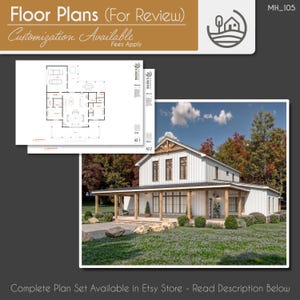 4 Bedroom Barndominium Modern Farmhouse Floor Plans | Digital Download | 3500 SF | Customizable Home Design for Personal & Airbnb Use
