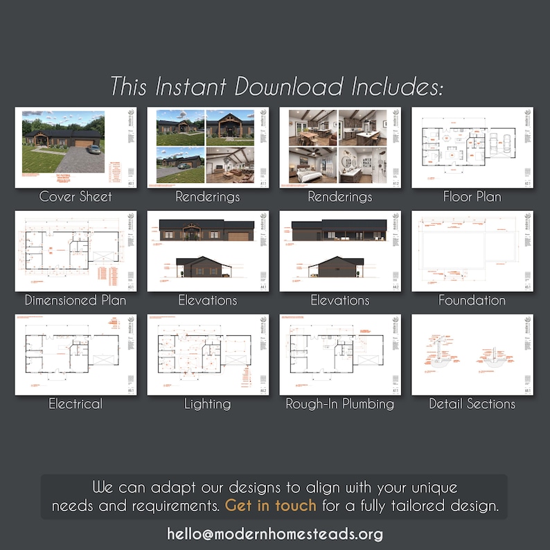 1500 SF Barndominium Full House Plans | 3 Bedroom 2 Bath Modern ...
