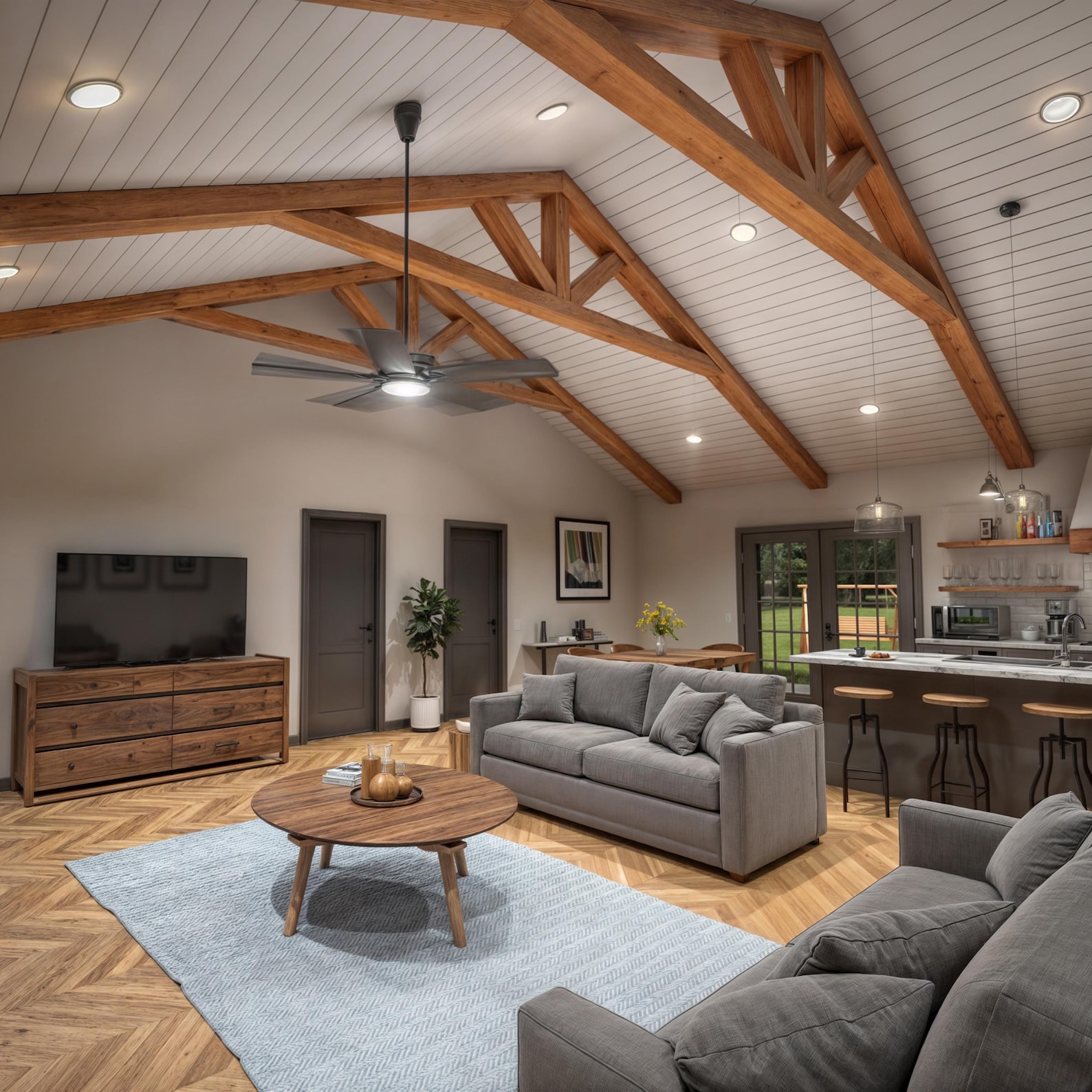 1500 SF Barndominium Full House Plans | 3 Bedroom 2 Bath Modern ...