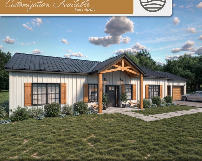 Oak Springs Custom House Design - Modern Farmhouse 3 Bed/2 Bath 1500 ...