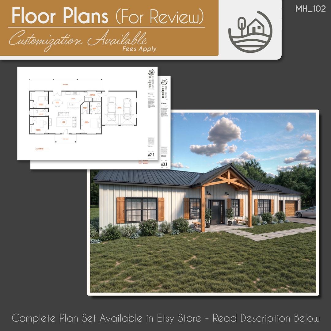 1500 SF Barndominium Review Floor Plans | 3 Bedroom 2 Bath Modern ...