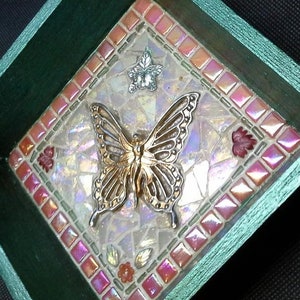 Butterfly fairy tray mosaic picture