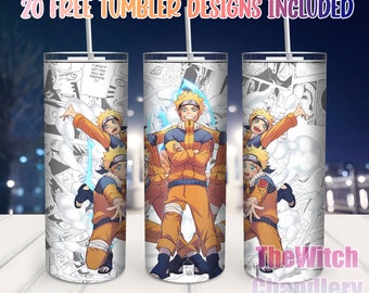 Cartoon Characters 20oz Skinny Tumbler PNG Sublimation Design, Cartoon Movies for Straight and Tapered Tumbler PNG, Manga Tumbler Wrap PNG